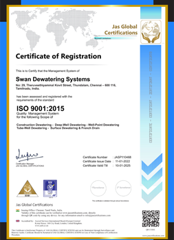 Swan Dewatering ISO 9001 Certificate